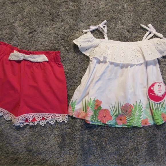 Nannette girls 2 piece summer shorts outfit 4 5 6